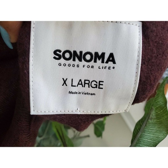 Sonoma Men's Blue & Maroon 100% Polyester Long Sleeve Supersoft Sweater Size XL - Picture 9 of 12